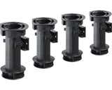 Picioare Mobila Ascunse Hettich Ø25x(150-170) Mm, Inaltime Reglabila, Plastic Negru, Pachet 4 Bucati