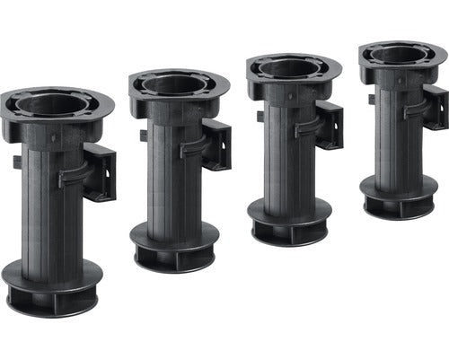 Picioare Mobila Ascunse Hettich Ø25x(150-170) Mm, Inaltime Reglabila, Plastic Negru, Pachet 4 Bucati