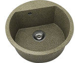 Chiuveta Bucatarie Rotunda Fat Avangard 223 Ø51 Cm, Granixit Walnut Toffee