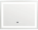 Oglinda baie cu rama, iluminare LED, dezaburire si functie Touch 80x60 cm IP44 80-9-3-3K