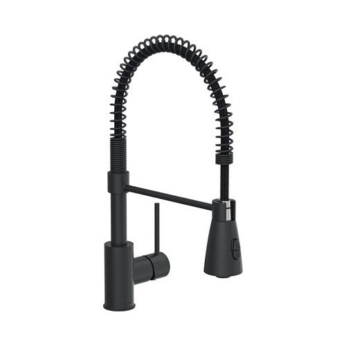 Baterie bucatarie Solona cu dus pentru vase, cartus ceramic 35 mm, negru