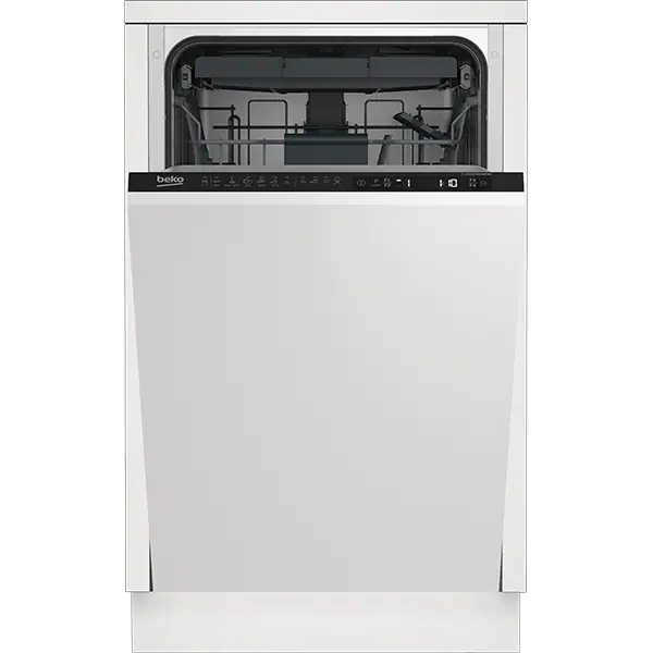 Masina de spalat vase incorporabila BEKO DIS26120, 11 seturi, 6 programe, 45 cm, Clasa E, Negru