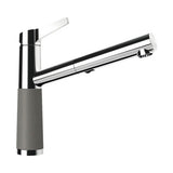 Baterie bucatarie cu dus extractibil SC-510, 2 tipuri de jet, cartus ceramic, Cristalite Asphalt