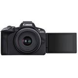 Aparat foto Mirrorless Canon EOS R50, 24.2MP, 4K + Obiectiv 18-45mm + Obiectiv 55-210mm, Negru
