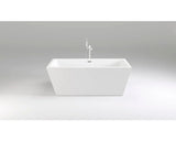 Cada Freestanding Dreptunghiulara Belform Ceres 160x80x58 Cm Acril Alb