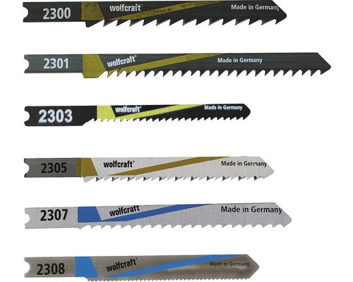 Set Panze Fierastrau Pendular Wolfcraft 10 Piese, Prindere U (6 Tipuri)