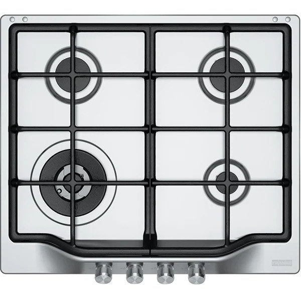 Plita incorporabila Franke FHTL 604 3G TC XT C, Gaz, 4 Arzatoare, Tripla Coroana, Aprindere electronica, Valva de siguranta, Arzatoare si gratare fonta, 60 cm, Microdekor, Inox