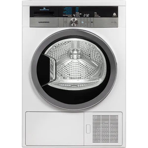 Uscator de rufe GRUNDIG GTN38267GC, Pompa de caldura, 8kg, 16 programe, Clasa A+++, Alb