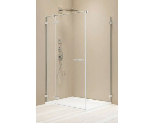 Perete Frontal Pentru Cabina Dus Arta Kdj Ii 140 Stanga, 50x200 Cm, Sticla Securizata Transparenta, Profil Crom
