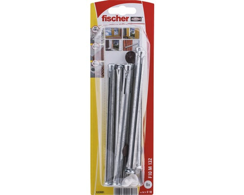 Ancore Cu Surub Fischer F10m 10x132 Mm, 6 Bucati, Pentru Rame/tocuri, Incl. Capacele De Mascare