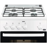 Aragaz ZANUSSI ZCG510R1WA, 4 arzatoare, Gaz, L 50 cm, Grill, Alb