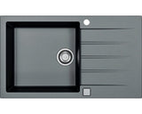 Pachet Chiuveta Bucatarie Alveus Cadit 40 Granital Negru + Baterie Monocomanda Kati + Dozator Sapun + Suport Scurgator