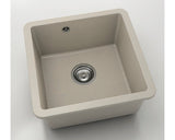 Chiuveta Bucatarie Cu O Cuva Fat Avangard 222 46x46 Cm Fara Picurator, Montare Sub Blat, Fatgranit Dark Beige