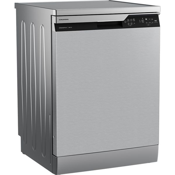 Masina de Spalat Vase Independenta GRUNDIG GNFP4630XBW, HomeWhiz, 16 Seturi, 11 Programe, 60 cm, Clasa C, Inox