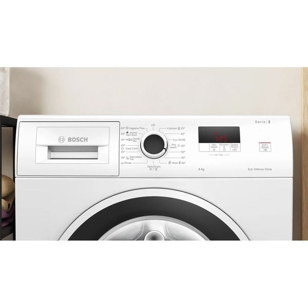 Masina de spalat rufe Bosch WGE03200BY, 8 Kg, 1200 rpm, EcoSilence Drive, Speed Perfect, Functie reload, Clasa A, Alb