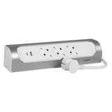 Prelungitor unghiular Legrand L694502, USB tip A si C, 3 prize, sectiune cablu 3x1.5mm, 1m