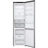 Combina frigorifica LG GBP62PZNCN1, 384 l, No Frost, Compresor Smart Inverter, DoorCooling+, Clasa C, H 203 cm, Argintiu