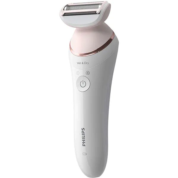 Epilator umed si uscat Philips Seria 9000 BRE740/90, 12 accesorii, 32 pensete, utilizare fara fir, 2 setari de viteza, opti-light, discuri ceramice, Argintiu
