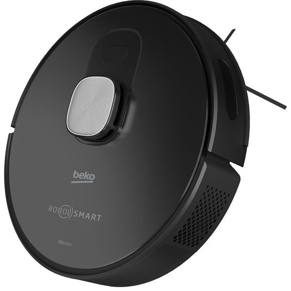 Aspirator robot cu mop BEKO RoboSmart VRR94314VB, 0.4l, 14.4V, autonomie max 250 min, statie auto-golire 4L, control Wi-Fi, navigare LDS cu 5 harti, pentru curatenie completa fara efort, negru