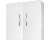 Dulap baie suspendat Simona, 2 usi, MDF, 62x71 cm, alb