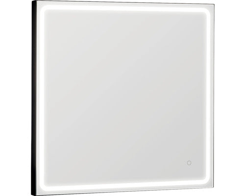 Oglinda Baie cu Iluminare LED Focco Mia 60x80 cm, Rama Neagra, IP 44