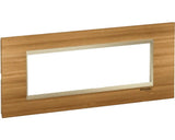 Rama Aparataje Schneider Easy Styl 7 Module, Lemn Bambus/bej Metalizat