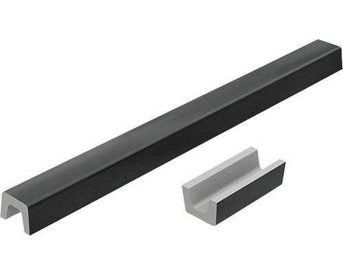 Prag cabina dus drept din marmura compozita 100 cm Granit negru
