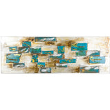 Tablou pictat manual Serenity, Mendola Interior, 50x150cm