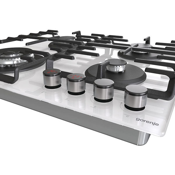 Plita incorporabila GORENJE GKTW642SYW, Gaz, 4 arzatoare, Alb