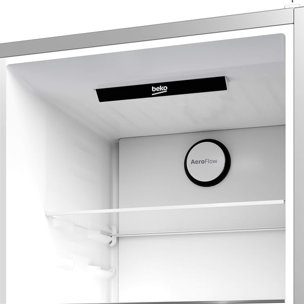 Combina frigorifica Beko B3RCNA404HM, 355 l, No Frost, HarvestFresh, AeroFlow, Fast Freeze,Dairy compartment ,MaxStore, Clasa E, H 203.5 cm, Gri
