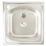 Chiuveta bucatarie Franke ETL 610-36 Dekor, 43.5x45.5 cm, 1 cuva, include ventil de 2”, mastic si cleme de fixare, Inox