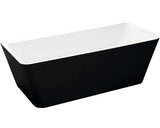 Cada de baie dreptunghiulara freestanding Linea Wall 75x150x60 cm acril negru
