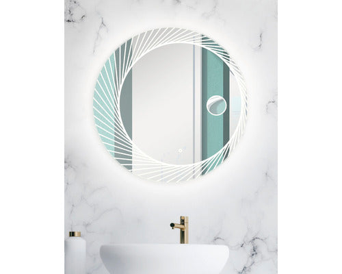 Oglinda baie cu iluminare LED DSK Silver Coast Ø80 cm