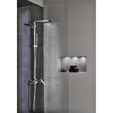 Sistem de dus Grohe Euphoria Cube XXL System 230, montare aparenta, baterie monocomanda, proiectie 400 mm, ajustabil, anti-calcar, para dus inclusa, Crom