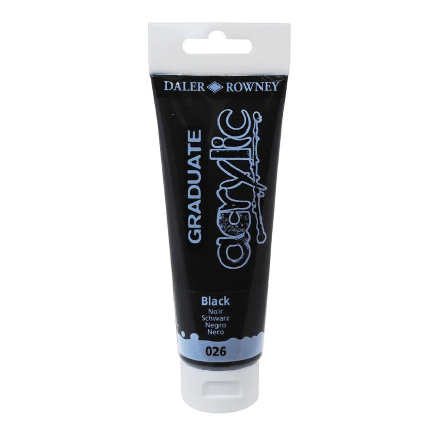 Culoare acrilica Graduate Daler Rowney - Black - 120 ml