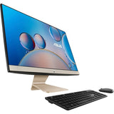 Sistem PC All in One ASUS M3400WYAK-BA002M, AMD Ryzen 5 5625U pana la 4.3 GHz, 23.8" Full HD, 8GB, SSD 512GB, AMD Radeon Graphics, Free DOS, Negru-Auriu