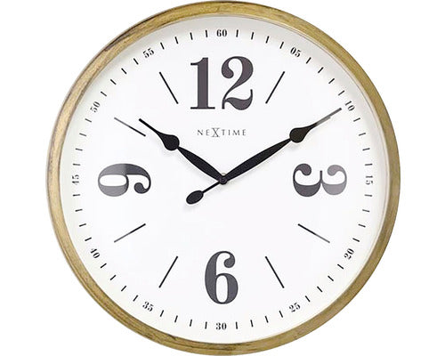 Ceas Perete Nextime Classic Alb/Auriu Ø 39 Cm