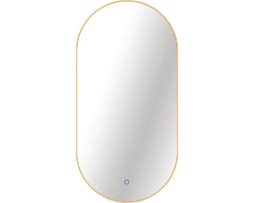 Oglinda Baie Cu Led Cordia Oval Line Backlight 100x50 Cm Senzor Touch Ip 44