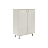 Corp Baie haaus Zaria, 2 Usi, Alb lucios/Alb, MDF, L 60 x l 35 x H 85 cm