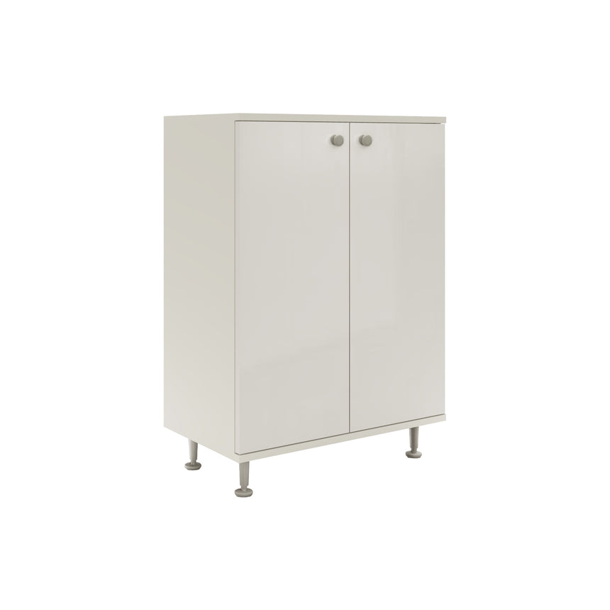 Corp Baie haaus Zaria, 2 Usi, Alb lucios/Alb, MDF, L 60 x l 35 x H 85 cm