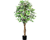 Planta Artificiala Feriga Benjamina In Ghiveci H 150 Cm Verde/ Alb