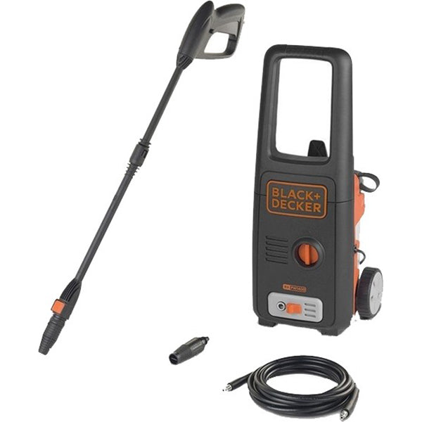 Masina de spalat cu presiune Black & Decker BXPW1400E, 1400 W, 390 l/h debit apa, 110 bar presiune maxima, 50°C temperatura maxima, accesorii incluse