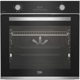 Cuptor incorporabil Beko BBIM13300XMPSEF, Electric, 72 l, Autocuratare pirolitica, FlexiCrisp, AEROperfect, RecycledNet, SteamShine Cleaning, Rafturi telescopice, SoftClose door, Grill, 3D Cooking, Clasa A+, Negru