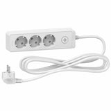 Prelungitor Schneider Unica ST9433W, cu intrerupator, 3 prize, protectie copii, cablu 3x1.5mmp, 3m, Alb