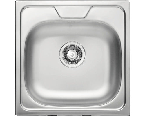 Chiuveta bucatarie cu o cuva ALVEUS Allux, 48x48 cm, fara picurator, inox
