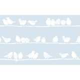 Autocolant geam d-c-fix Filippa, static, efect geam sablat, tip bordura decorativa, model pasari, 45cm x 1.5m, semitransparent/alb