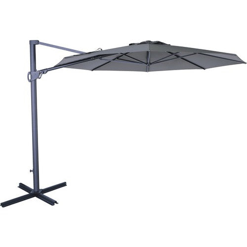 Umbrela Soluna Ardennes suspendata Ø 300 cm H 251 cm 220 g/mp gri inchis