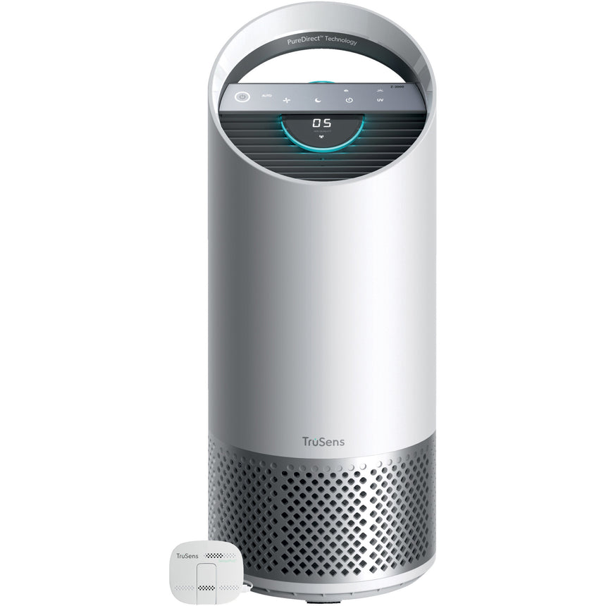 Purificator aer Leitz TruSens™ Z-2000 cu SensorPod™ pentru monitorizare calitate aer, doua fluxuri de aer, sterilizare UV, filtre DuPont carbon si HEPA360, 35m², indicator schimb filtre, display touch, silentios, timer, mod de noapte, alb