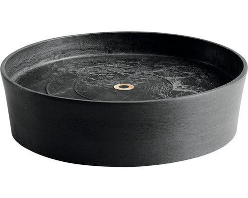 Farfurie Rotunda Ecopots Cu Role Plastic Ø 28, 7 Cm H 8, 3 Cm Gri Inchis