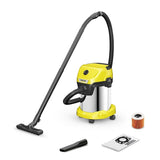 Aspirator, Karcher, WD 3 S V-17/4/20, uscat-umed, 1000 W, 17 l, galben/negru